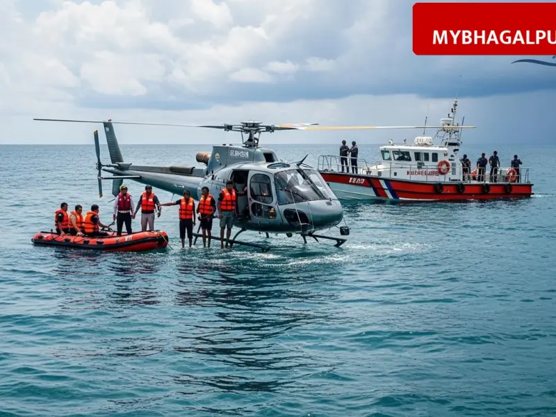 अंडमान में बड़ा हादसा टला, समुद्र में हेलीकॉप्टर की इमरजेंसी लैंडिंग, 7 लोग सुरक्षित