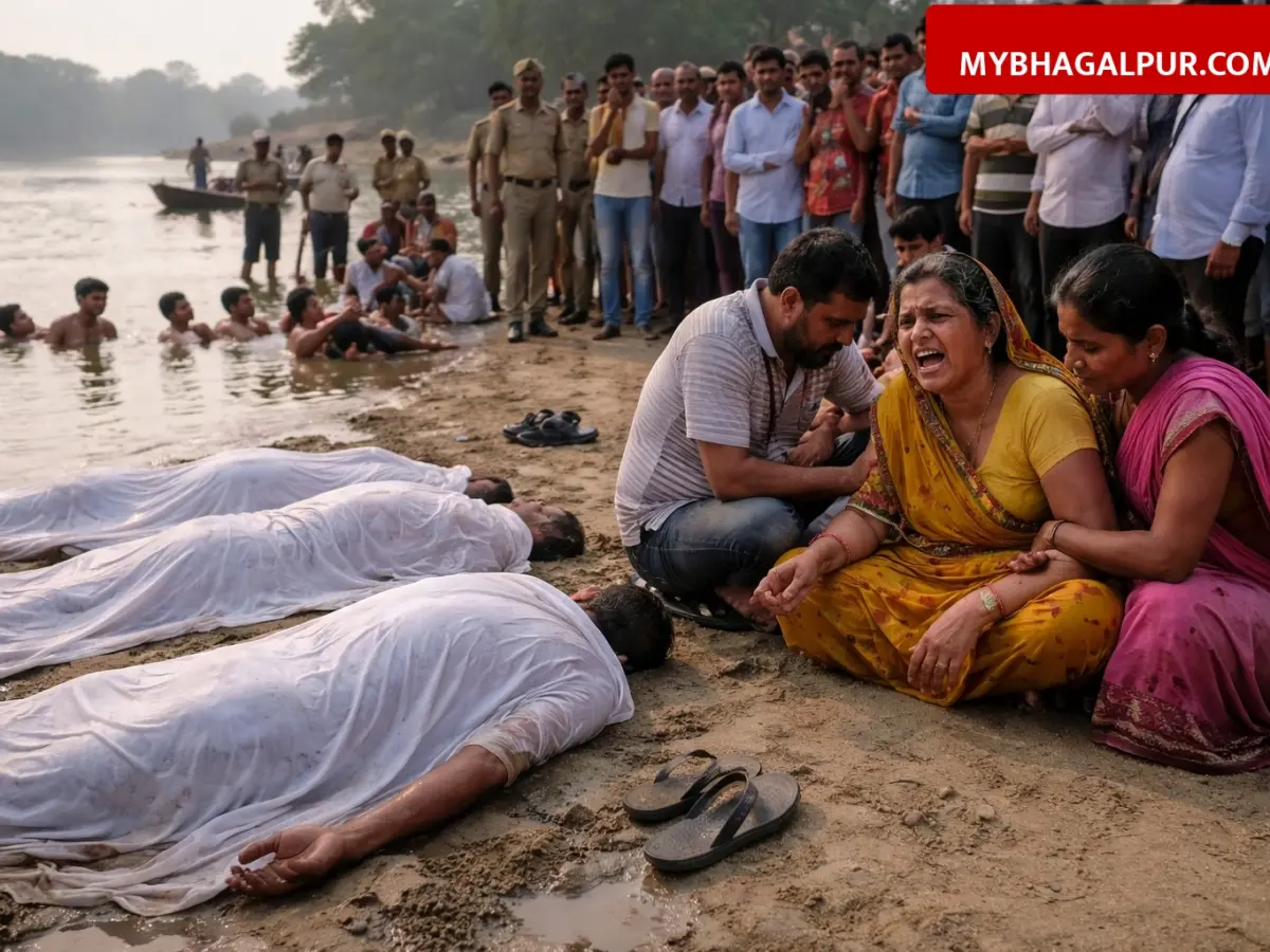 भागलपुर में रील बनाने के चक्कर में तीन भाइयों की नदी में डूबने से मौत, दिल्ली से आए थे मुंडन में शामिल होने
