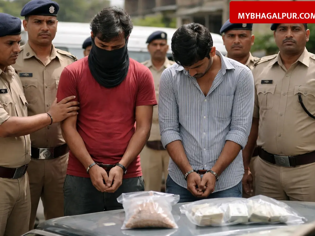 भागलपुर के सबौर में पुलिस की बड़ी कार्रवाई, 16 ग्राम ब्राउन शुगर के साथ दो अपराधी गिरफ्तार