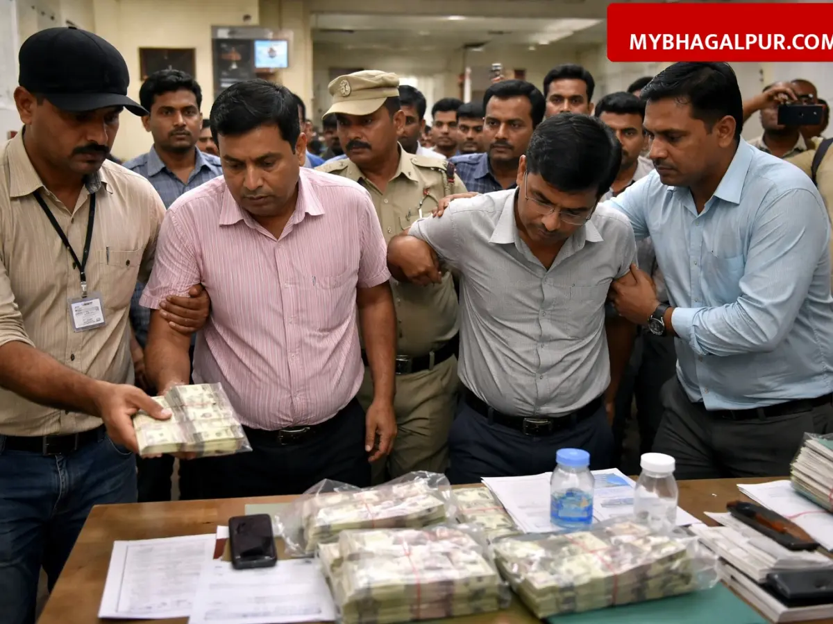 भागलपुर SDM कार्यालय में निगरानी की बड़ी कार्रवाई, 70 हजार की रिश्वत लेते क्लर्क और स्टेनो गिरफ्तार