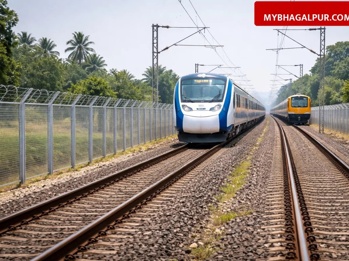 मालदा-भागलपुर-किऊल रेलखंड पर 130 की रफ्तार से दौड़ेंगी ट्रेनें, रेलवे ने 316 किमी तक बिछाई सुरक्षा फेंसिंग