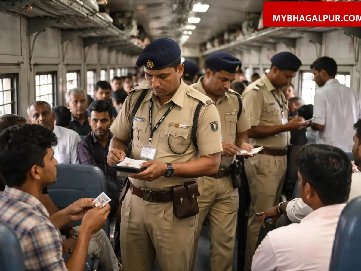 साहिबगंज और पीरपैंती रेल खंड में चला सघन चेकिंग अभियान, 330 बिना टिकट यात्रियों से वसूला 1 लाख जुर्माना