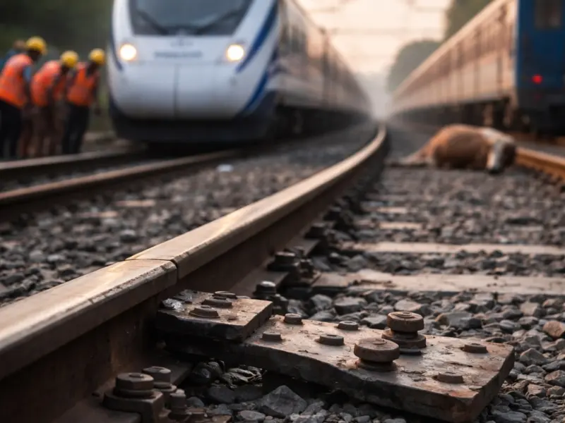 Vande Bharat के ट्रैक पर खुली मिली फिशप्लेट, ड्राइवर की सूझबूझ से टला हादसा, उधर Humsafar से टकराई गाय