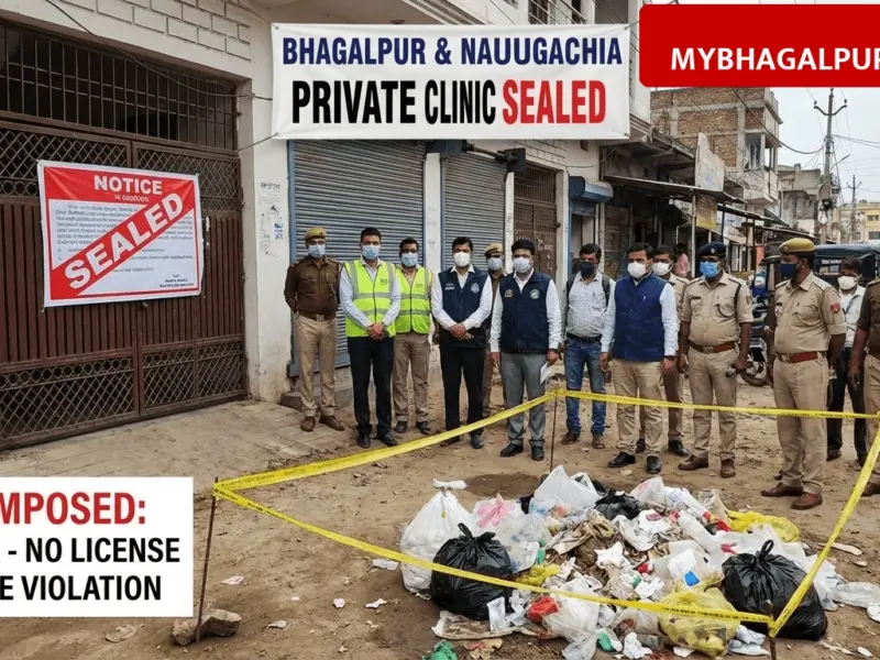 भागलपुर और नवगछिया में 6 प्राइवेट क्लीनिकों पर लगा 50 हजार का जुर्माना, बिना लाइसेंस और कचरा नियमों के उल्लंघन पर हुई कार्रवाई