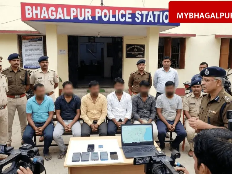 भागलपुर में पुलिस की बड़ी कार्रवाई, व्हाट्सएप पर गश्ती की लोकेशन देने वाले 7 लोग गिरफ्तार