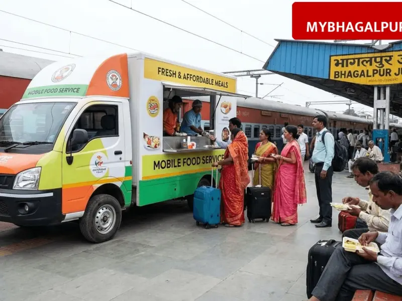 भागलपुर स्टेशन पर दूसरी मोबाइल फूड वैन सेवा शुरू, यात्रियों को मिलेगा बाजार से सस्ता और ताज़ा खाना